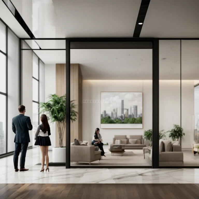 Luxurious lakeside home interior